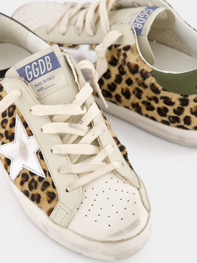 GOLDEN GOOSE Super-Star Classic Sneakers With Horsy Leather And Laminated Star