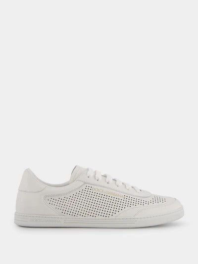 DOLCE & GABBANA Saint Tropez Perforated White Sneakers