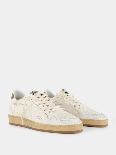 GOLDEN GOOSE Ballstar Sneakers With Nappa Upper And Suede Heel