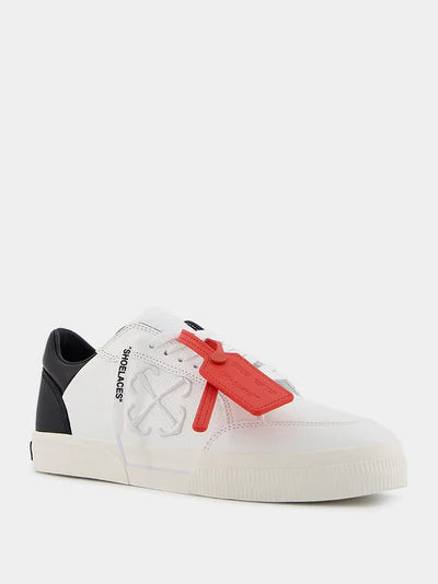 OFF-WHITE Contrasting-Tag Leather Sneakers