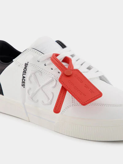 OFF-WHITE Contrasting-Tag Leather Sneakers