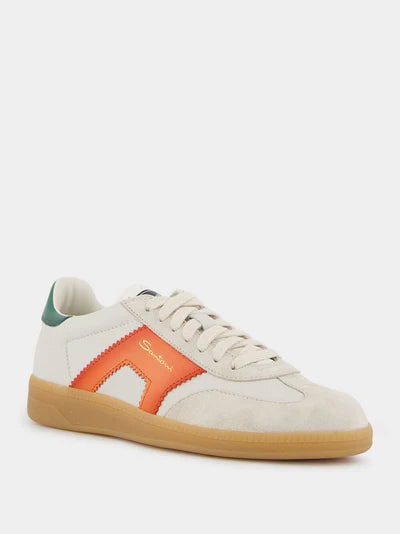 SANTONI DBS Oly Retro Leather Sneakers