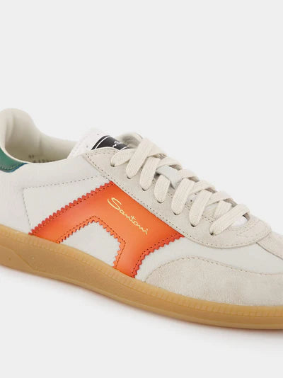 SANTONI DBS Oly Retro Leather Sneakers
