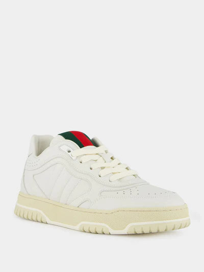 GUCCI Re-Web White Leather Trainer