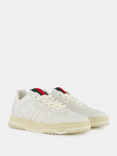 GUCCI Re-Web White Leather Trainer