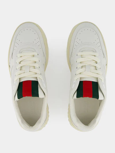 GUCCI Re-Web White Leather Trainer