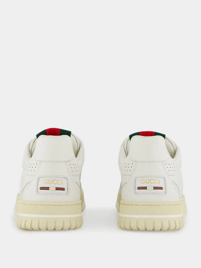 GUCCI Re-Web White Leather Trainer