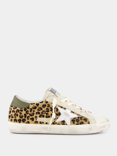 GOLDEN GOOSE Super-Star Classic Sneakers With Horsy Leather And Laminated Star