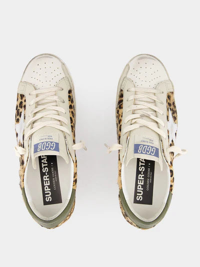 GOLDEN GOOSE Super-Star Classic Sneakers With Horsy Leather And Laminated Star