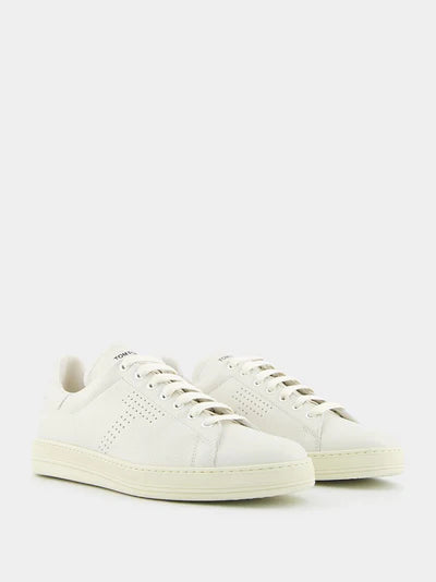 TOM FORD Warwick Grained Leather Sneakers